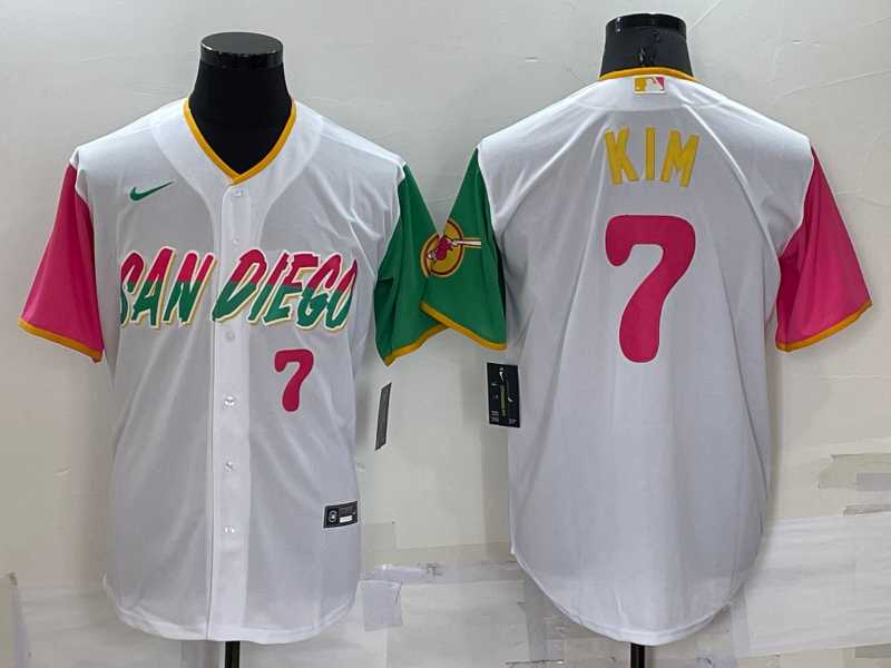 San Diego Padres #7 Ha Seong Kim Number White 2022 City Connect Cool Base Stitched Jersey,We sell and wholesale San Diego Padres #7 Ha Seong Kim Number White 2022 City Connect Cool Base Stitched Jersey on line form chian!